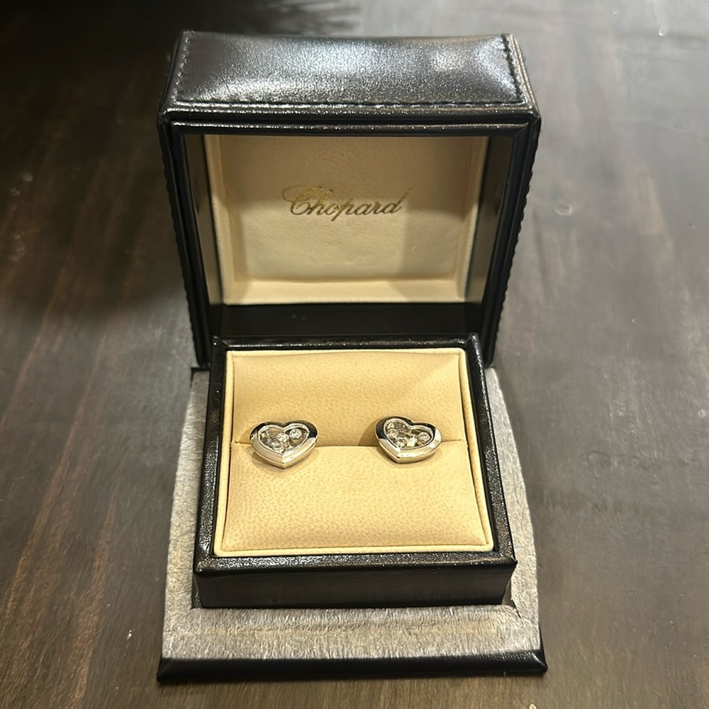 Chopard happy diamond earrings